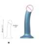 Насадка для страпона Strap-On-Me Mono Density Dildo Blue M: Тип кріплення Безремневие