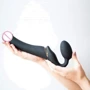 Безремневой страпон Strap-On-Me VIBRATING Black M: Діаметр, см 3.7