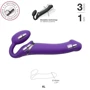 Безремневой страпон з вібрацією Strap-On-Me Vibrating Violet XL: Тип Двосторонні