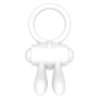 Ерекційне віброкільце LoveToy Power Clit Cockring, White