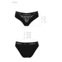 Трусики з широкою гумкою і мереживом Passion PS001 PANTIES black, size L: Декор Мереживо, вишивка