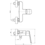 Смеситель для душа TOPAZ LEXI TL 21701-H57-CW: Вид монтажа Настенный
