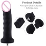 Силіконовий фалоімітатор для секс-машин Hismith 7.1″ Anal Dildo Black: Мошонка немає