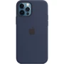 Чохол для iPhone Apple Silicone Case with MagSafe Deep Navy (MHL43) for iPhone 12 / iPhone 12 Pro: Тип чохла накладка на задню частину