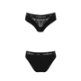 Трусики з широкою гумкою і мереживом Passion PS001 PANTIES black, size L: Матеріал бавовна