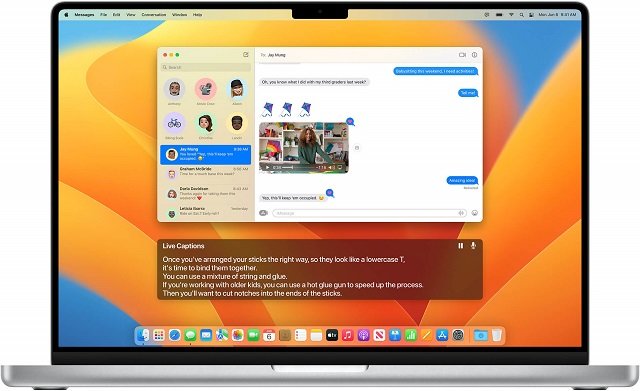 Обмен сообщениями в macOS Ventura