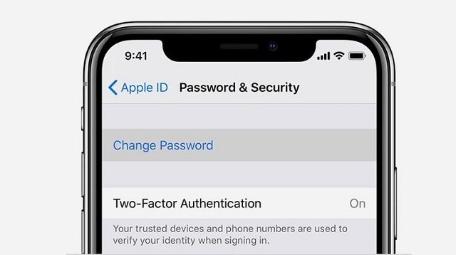 Как поменять пароль от Apple ID