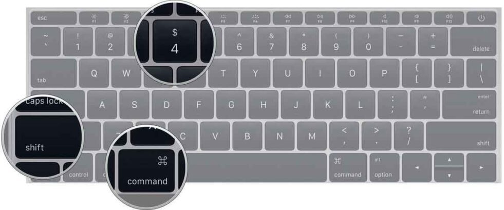 Сочетание клавиш для скрина экрана на iMac