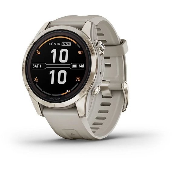 Garmin Fenix 7S Pro Sapphire Solar Soft Gold