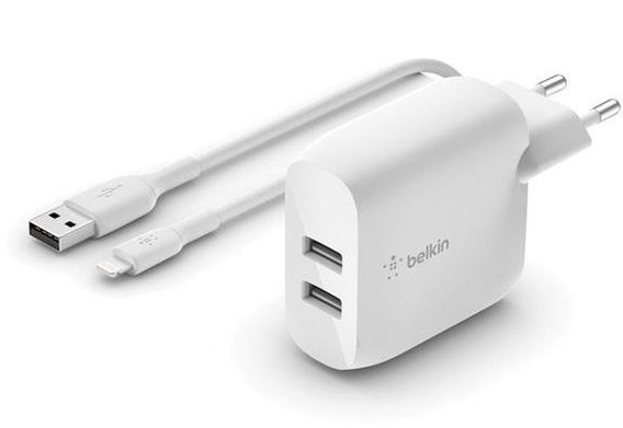 Belkin Wall Charger Boost Up 2xUSB 24W with Lightning
