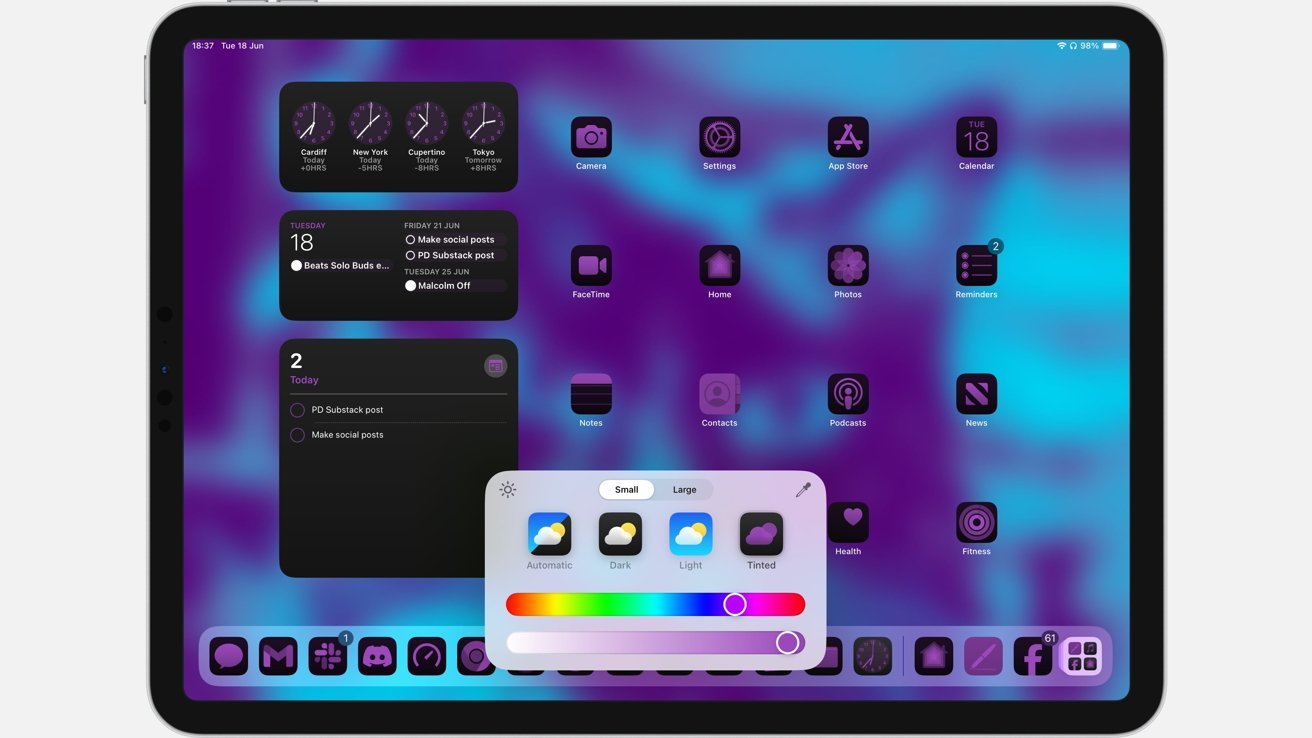 Экран iPadOS 18