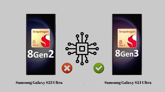 Процессоры Samsung S23 Ultra и S24 Ultra