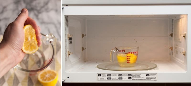 почистить микроволновую печь лимоном