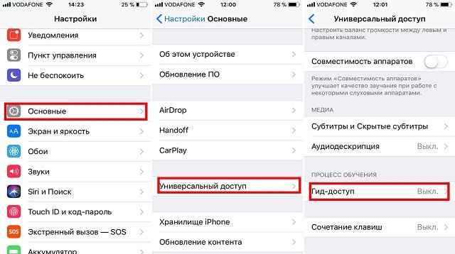 Как включить гид-доступ на iPhone