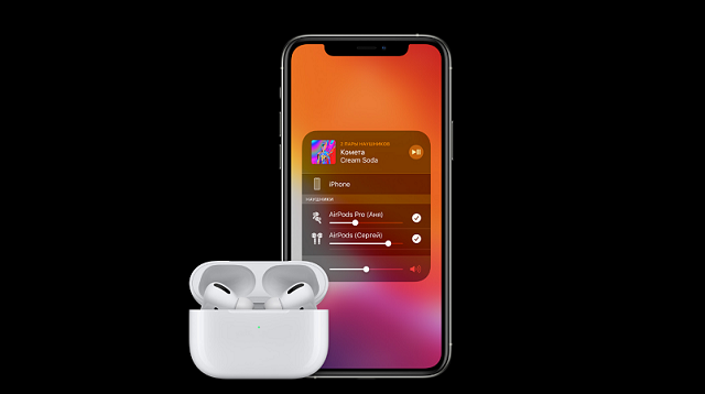 совместный доступ AirPods Pro