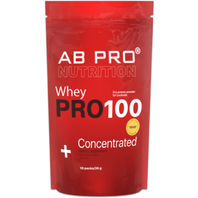 Протеин AB PRO PRO 100 Whey Concentrated /18 х 36 g sachets/ Chocolate