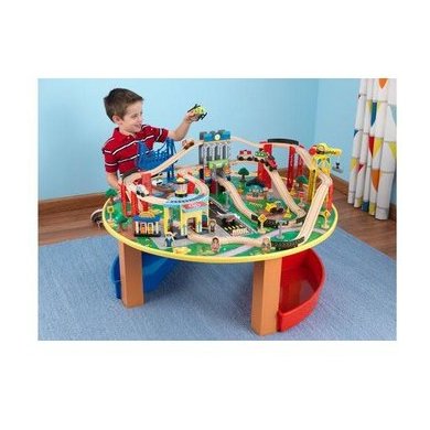 kidkraft city explorer's train set and table