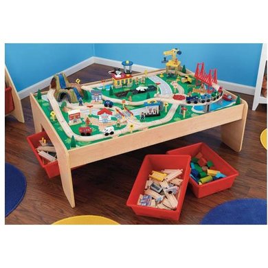 kidkraft waterfall mountain train table