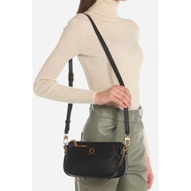 Жіноча сумка крос боді GUESS NELL DOUBLE POUCH CROSSBODY чорна