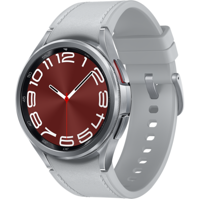 Смарт-часы Samsung Galaxy Watch 6 Classic 43mm Silver with Hybrid Eco-Leather Silver Band (SM-R950NZSA)