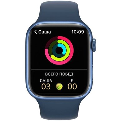 Apple Watch Series 7 41mm GPS Blue Aluminum Case With Abyss Blue Sport Band (MKN13) UA