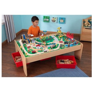 kidkraft waterfall mountain train table