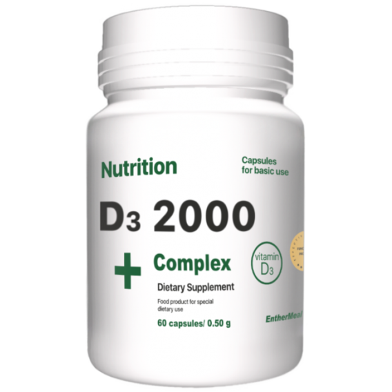 EntherMeal D3 2000 + Complex 60 Capsules