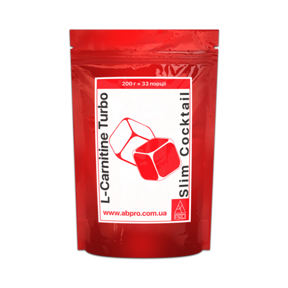 Жиросжигатель AB PRO L-Carnitine Turbo Slim Coctail 200 g /33 servings/ Ананас