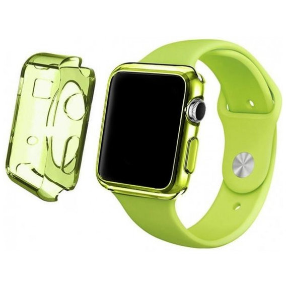 Аксессуар для Watch TPU Case Green for Apple Watch 38mm