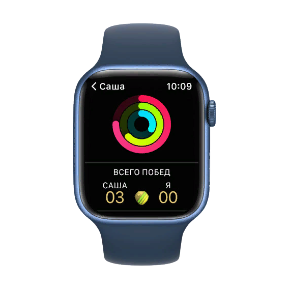 Apple Watch Series 7 45mm GPS Blue Aluminum Case With Abyss Blue Sport Band (MKN83)