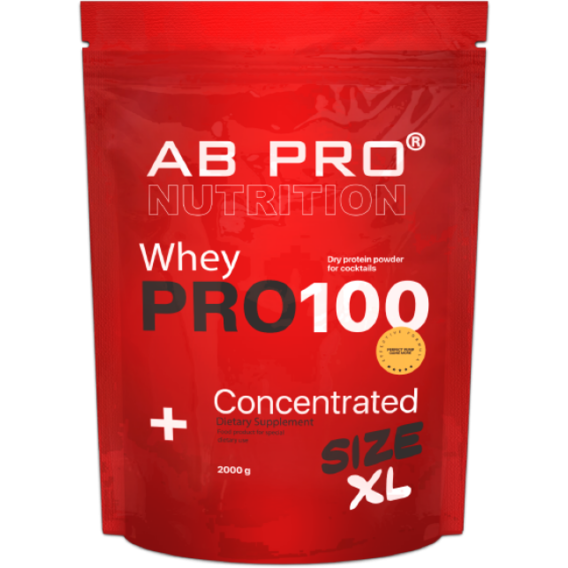 Протеин AB PRO PRO 100 Whey Concentrated 2000 g /55 servings/ Peanut Caramel