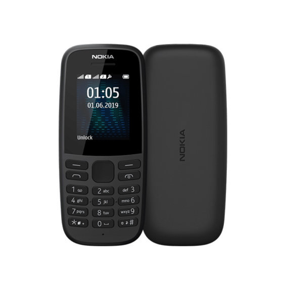 Мобільний телефон Nokia 105 Single Sim 2019 Black (UA UCRF)
