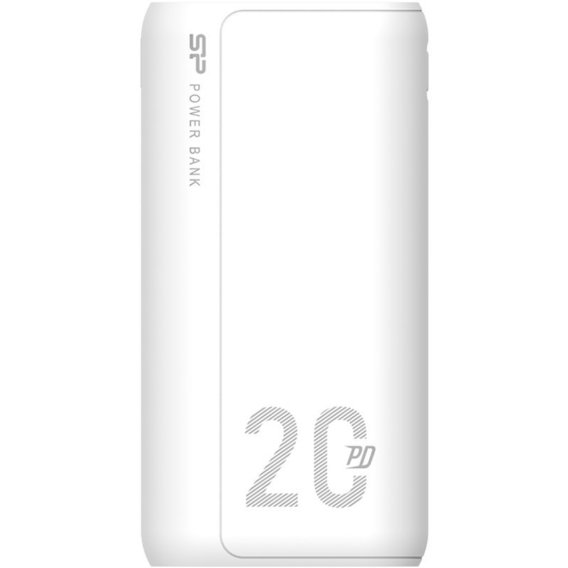 Зовнішній акумулятор Silicon Power QS15 Power Bank 20000mAh 2xUSB+USB-C PD 18W White (SP20KMAPBKQS150W)
