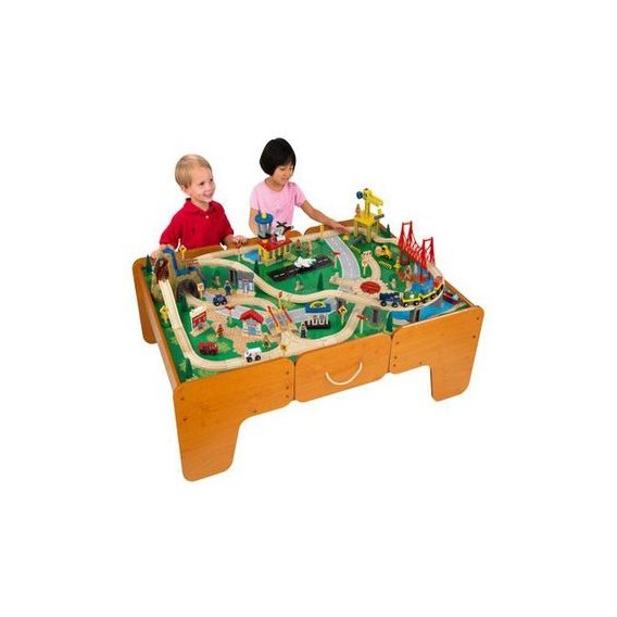 kidkraft waterfall mountain train table