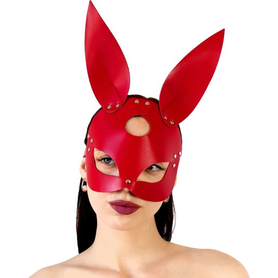 Кожаная маска Зайки Art Of Sex Bunny Mask красный купить в Киеве