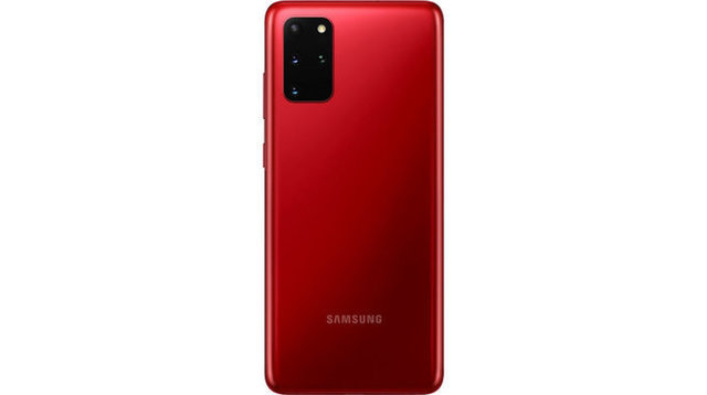 червоний смартфон Samsung Galaxy S20+