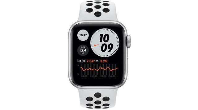 Apple Watch Nike SE 40mm GPS+LTE Silver Aluminum Case with Pure