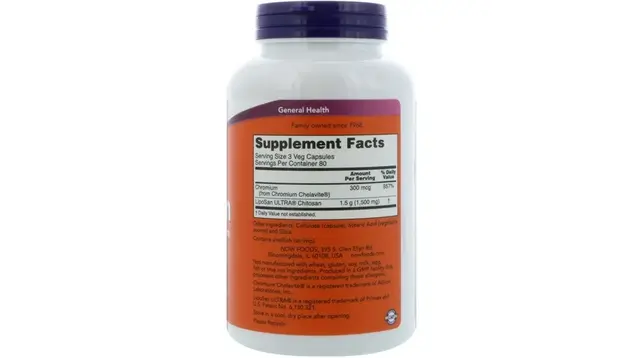 NOW Foods CHITOSAN 500 mg PLUS Сhromium